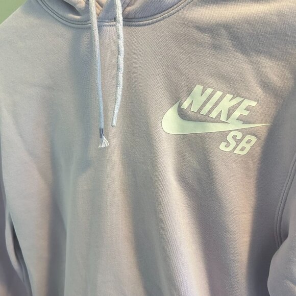 Nike SB Icon Hoodie Mens Size XS Light Purple Lilac Sweatshirt Skater Pullover - Picture 4 of 14